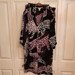 Sofia Intimates by Sofia Vergara Black and Pink Pajama Set